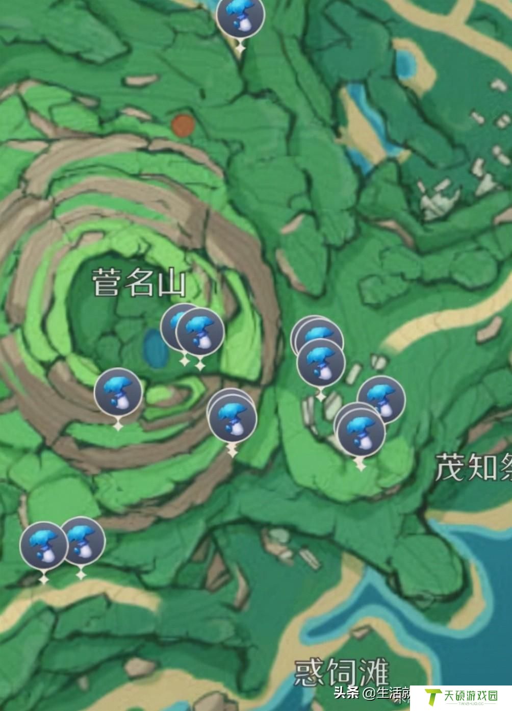 原神幽灯蕈在哪里采集（原神幽灯蕈分布图一览）