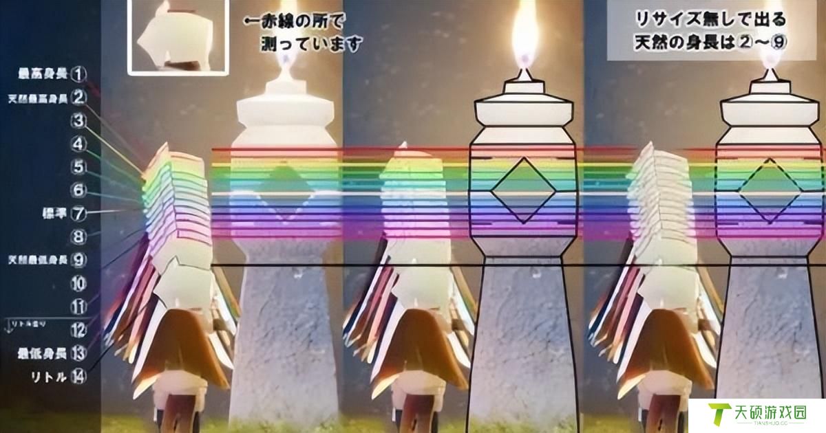 光遇身高对照表（身高测量方法）