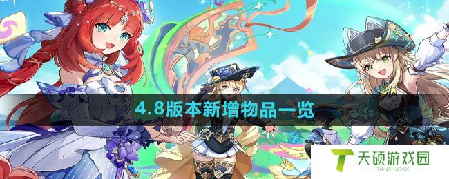 《原神》4.8版本新增物品一览